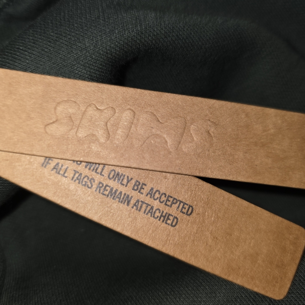 Skims Cotton Fleece Straight Leg Pant in Spruce NWT Size Small - Picture 7 of 16